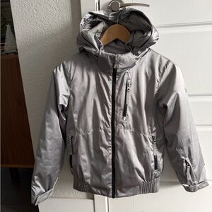 Spyder Girls Metallic Silver Ski Jacket